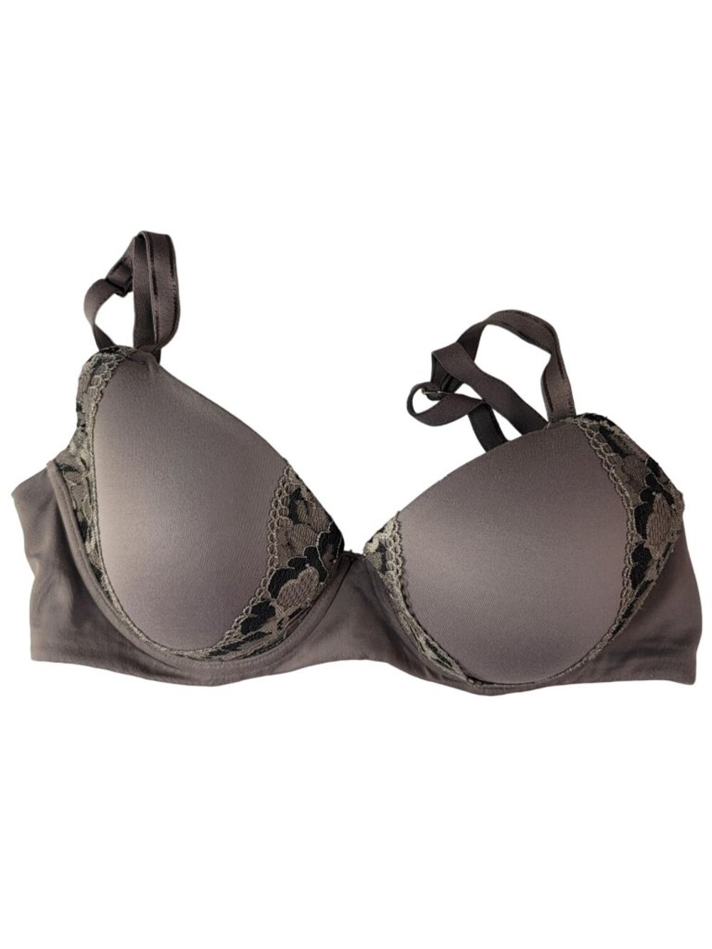 Soma Embraceable Perfect Coverage Underwire Bra Brown 34C Lace Detail Adjustable